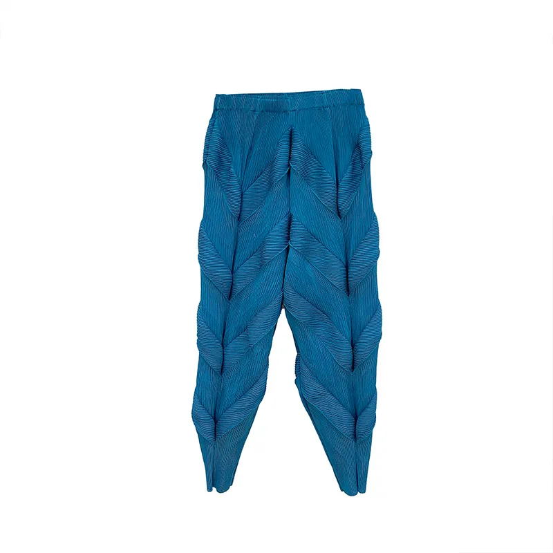 Miyake Pleated 2026 Spring/Summer Calf Pants Loose Pleated Pants Three-dimensional Comfortable Silky Pleated Clothing Pleats