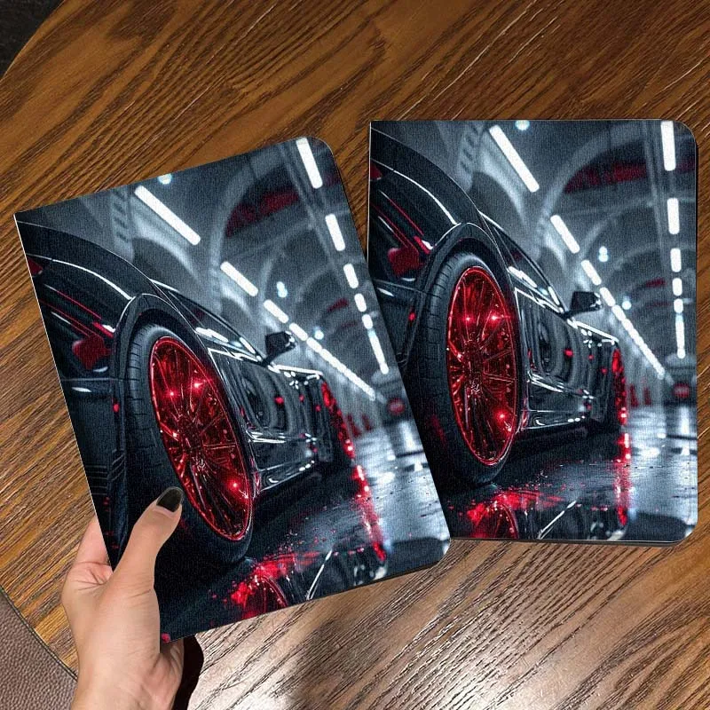 Shiny Black Sports Car Night For iPad Pro Mini Air 1 2 3 4 5 6 7 10 11 th 8 9 gen 11 M4 M5 Foldable Tablet Case Cover