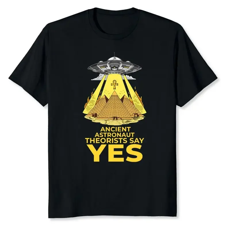 NEW LIMITED Ancient Astronaut Theorists Say Yes Pyramid  T shirt