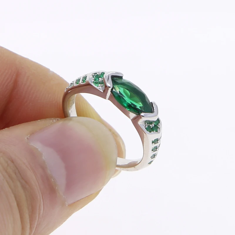 

2025 NEW high quality real 925 silver emerald horse eye ring vintage accessory women jewelry birthday gift