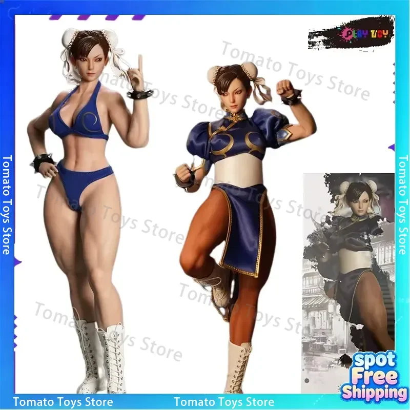 PLAY TOY for Street Fighter Chunli Fighting Goddess Arcade Game Fan 1/6 Scale Mobile Doll Soldier Handheld Model Toy Gift