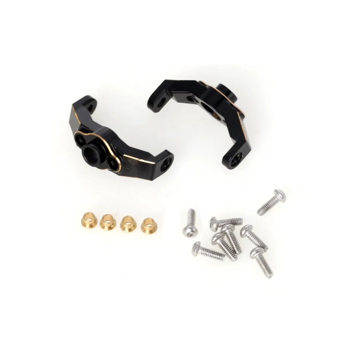 LCX Racing 1/18 RC Crawler Car CNC Brass Front Axle Caster Blocks C-Hub Carrier Set for Traxxas TRX4M Upgrades Parts Accessories