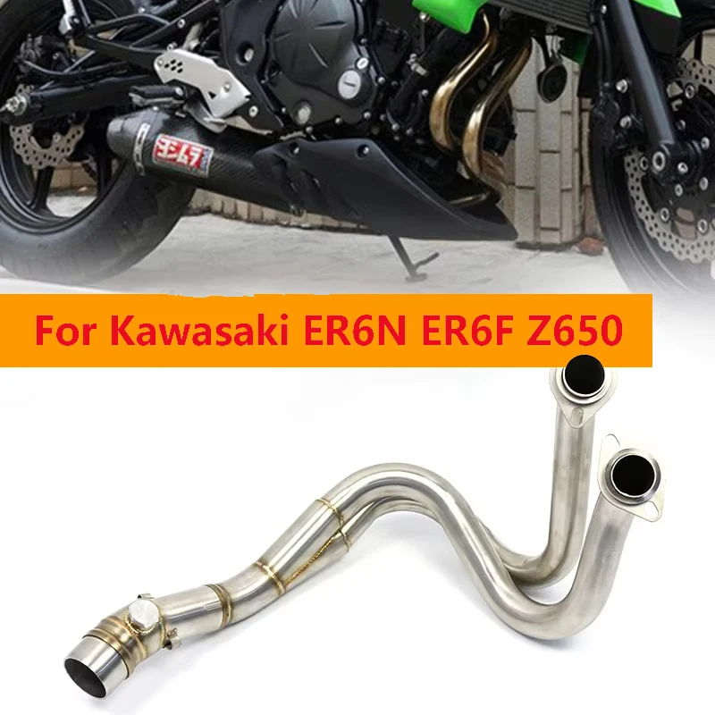 

Exhaust Motorcycle For Kawasaki ER6N ER6F Z650 Versys 650 Full System Modified Motorcycle Crossover Front Center Tube 2012-2018