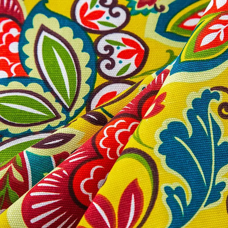 

Chinese Style Large Size Fabric Wall Cotton Canvas By Meter for Pillowcases Upholstery Sewing Cartoon Printed Pattern Cloth Soft