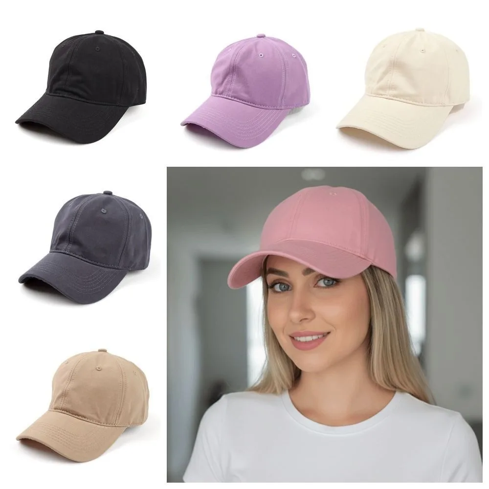 قبعة الشمس بسيطة للجنسين بلون قبعة كورية عادية عادي قبعة بيسبول ريترو لينة الرياضة ظلة قبعة في الهواء الطلق #6