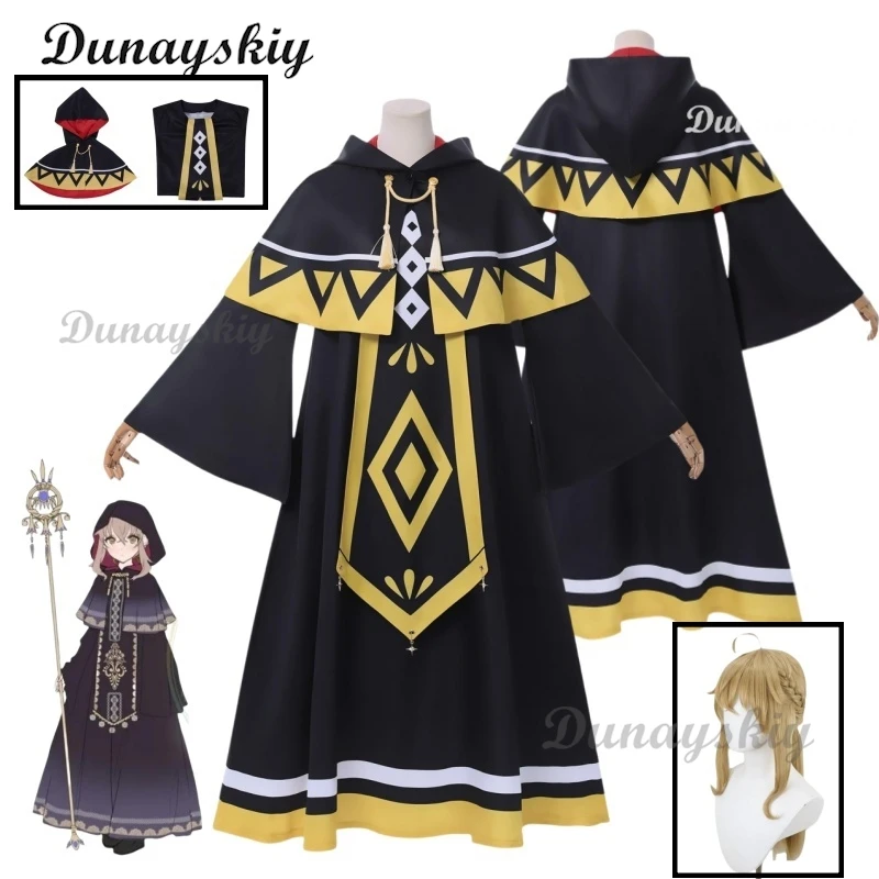

New Anime Silent Witch Monica Everett Cosplay Costumes Reyn Norton Outfit Black Witch Robe Clothes Halloween Carnival Women
