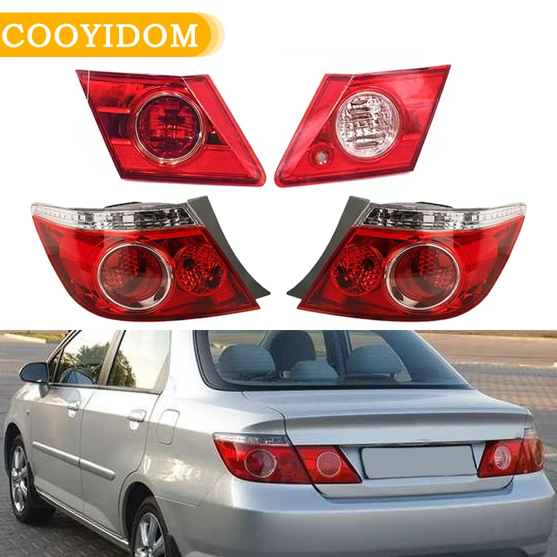 

Rear Tail Light For Honda City 2006 2007 2008 Turn Signal Inside Outside Taillight Lamp Housing Without Bulb Car Accessories