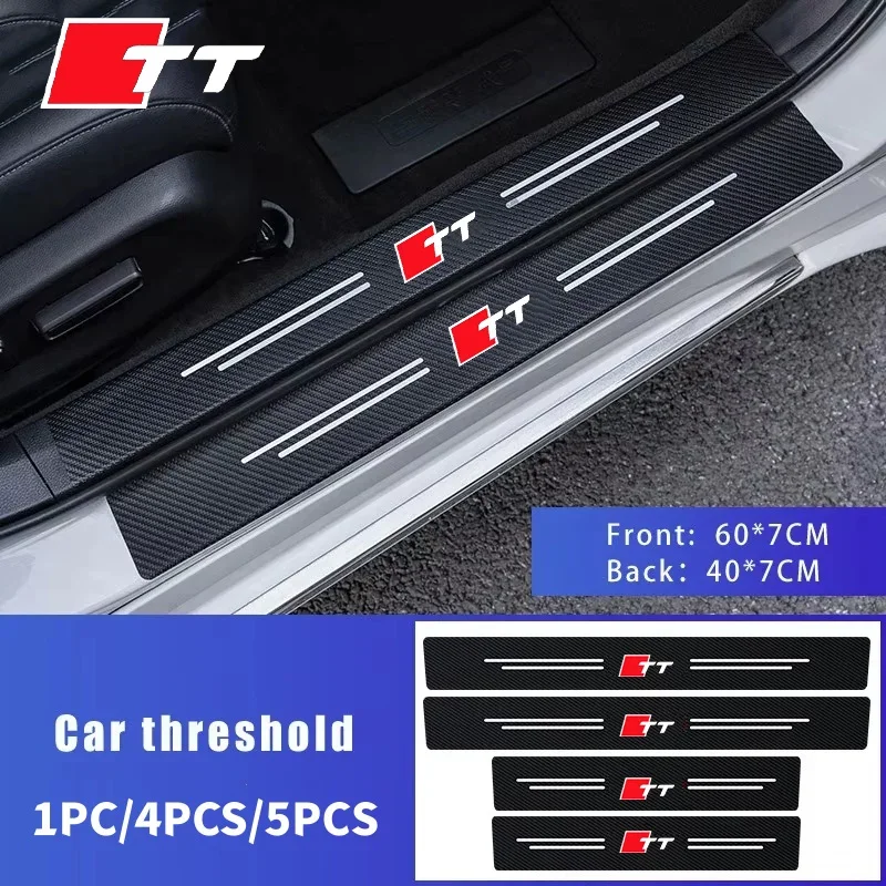 Car Sticker Protector Strip Door Sill Waterproof Protect Film ​For Audi TT Logo Rear Trunk Door Pedal Bumper Strips Accessories