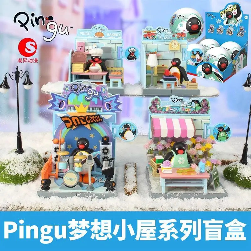 

Серия Pingu Dream Cabin: Слепая коробка-яйцо, милые модные настольные игрушки, пакет-сюрприз, фигурки животных, декоративные куклы для детей, подарки на день рождения своими руками
