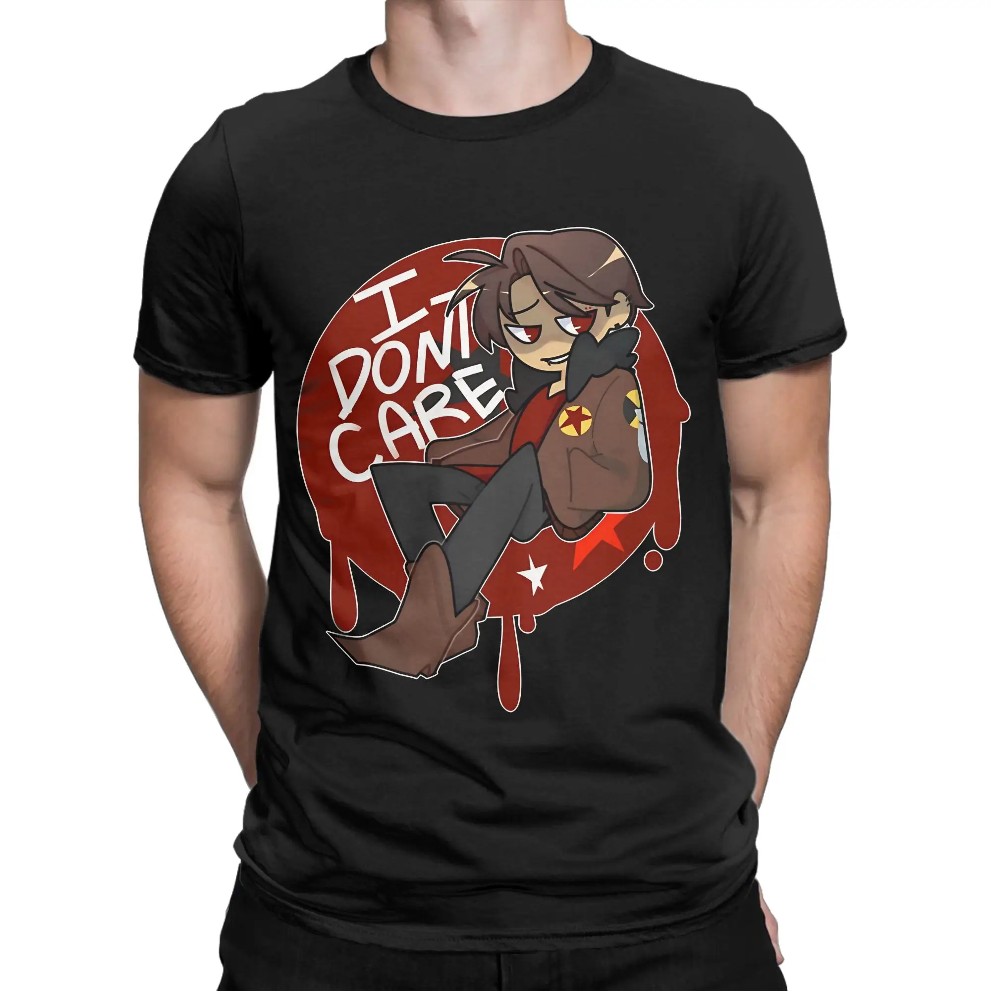 Men P America  I DonT Care Remake   T Shirts Hetalia 100% Cotton Clothes Summer Funny Short Sleeve T Shirt O Neck Design Tshirt