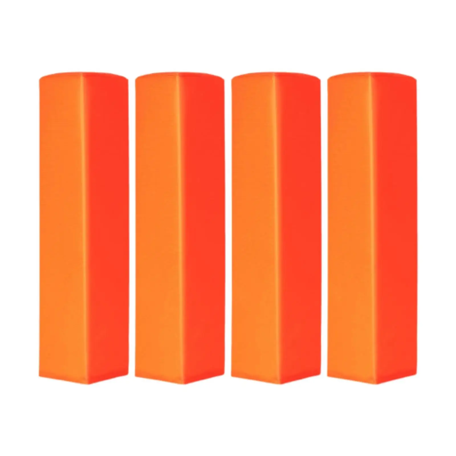 4x voetbal eindzonepylonen, eindzonepylonen oranje voetbalvelduitrusting, gewogen sportankerloze speelveldpylonen