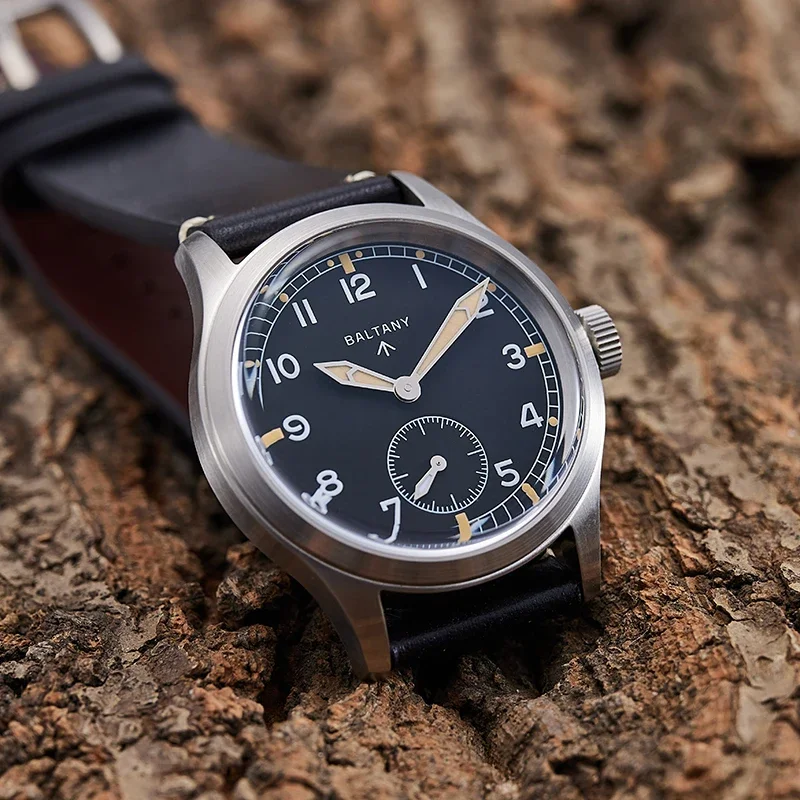 Imagem -02 - Baltany-relógio Quartz Militar Vintage Masculino Cronógrafo Subsecond The Dirty Dozen Field Mergulho com 200m Vd78 Relógio de Pulso Retro 39 mm