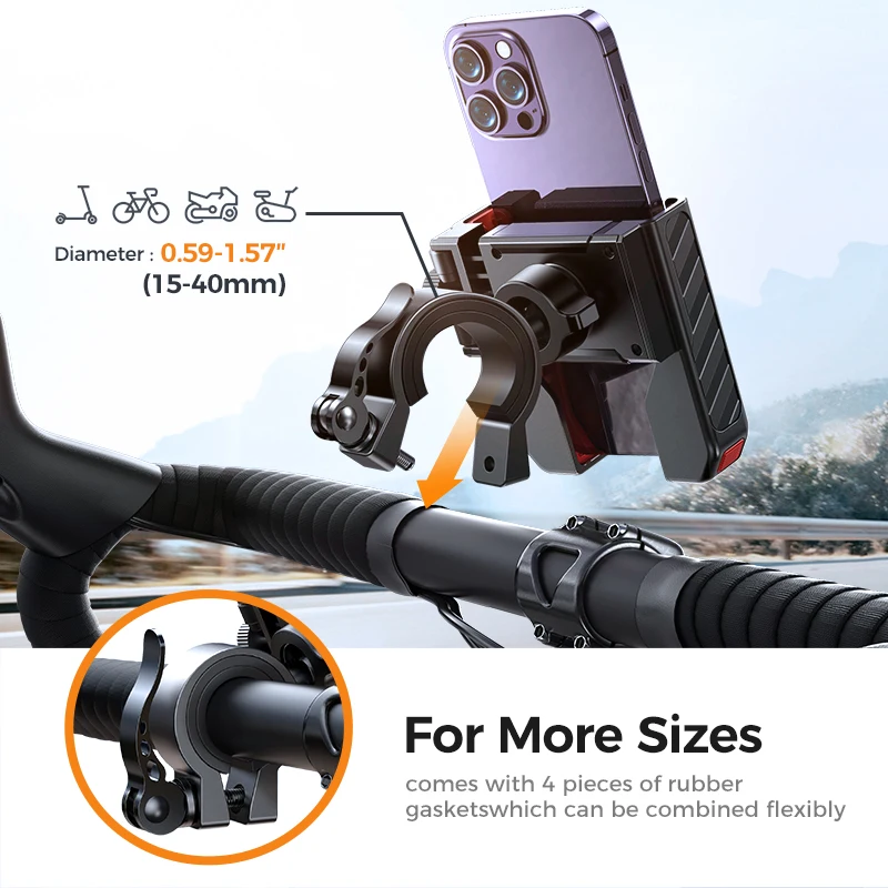 

Joyroom Joyroom Motorcycle Phone Holder Bike mobile stand Scooters Motorcycle phone stand Bike Bicycle Phone Mount For 4.7"-7"