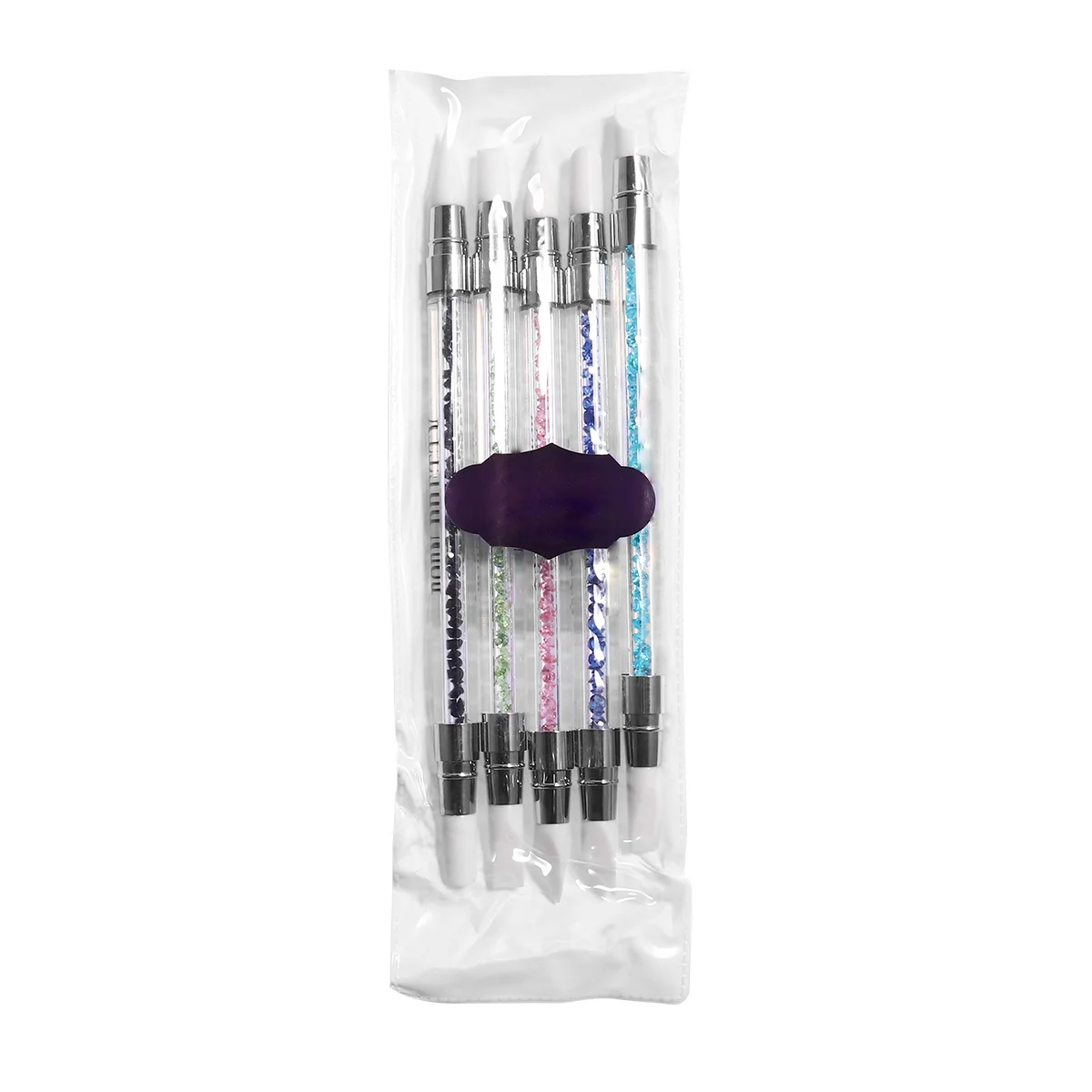 Frcolor 5pcs Silikon Nagel Gel Schnitz stift Bleistift Werkzeugset mit Acryl Strass Griff