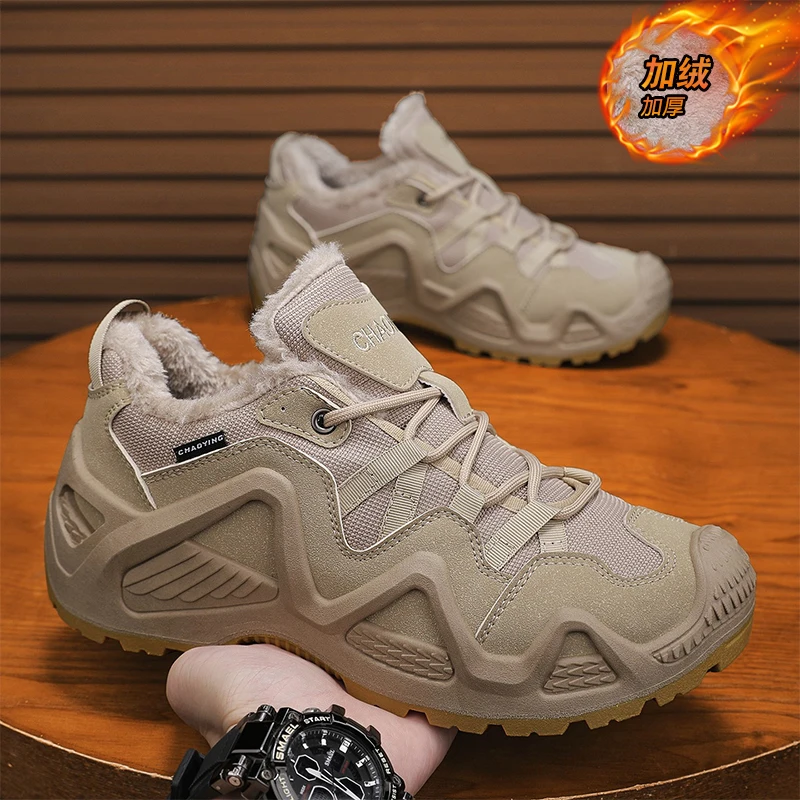 

Large size men's shoes 2025 winter cotton shoes thick soled retro work shoes outdoor fashion walking shoes casual sports shoes