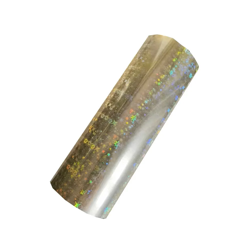 Five Stars Holographic Transparent Hot Stamping Foil Film On Paper or Plastic (21cm)8.4
