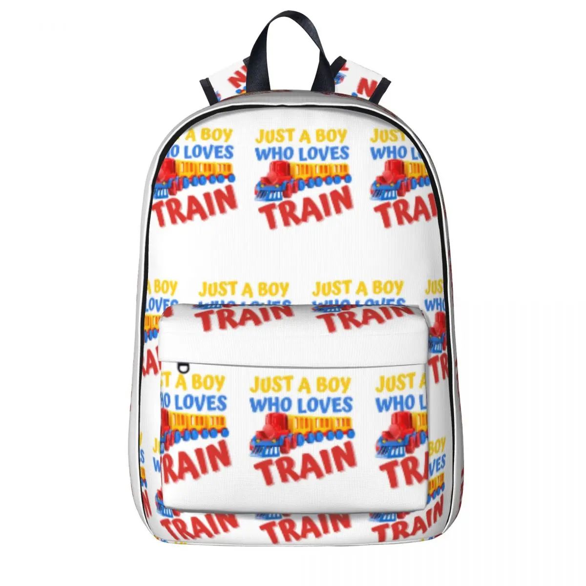 

Just A Boy Who Loves Train Backpacks Large Capacity Student Book bag Shoulder Bag Travel Rucksack Waterproof Children School Bag