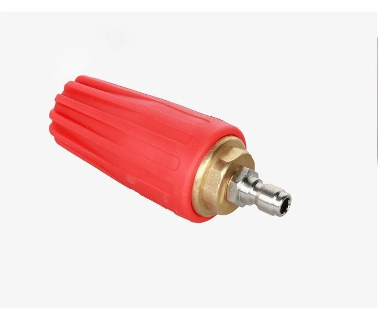 Bar 5000 PSI High Pressure Brass Red Turbo Nozzle 360 Rotating Surface Cleaning Nozzle for Pressure Washer