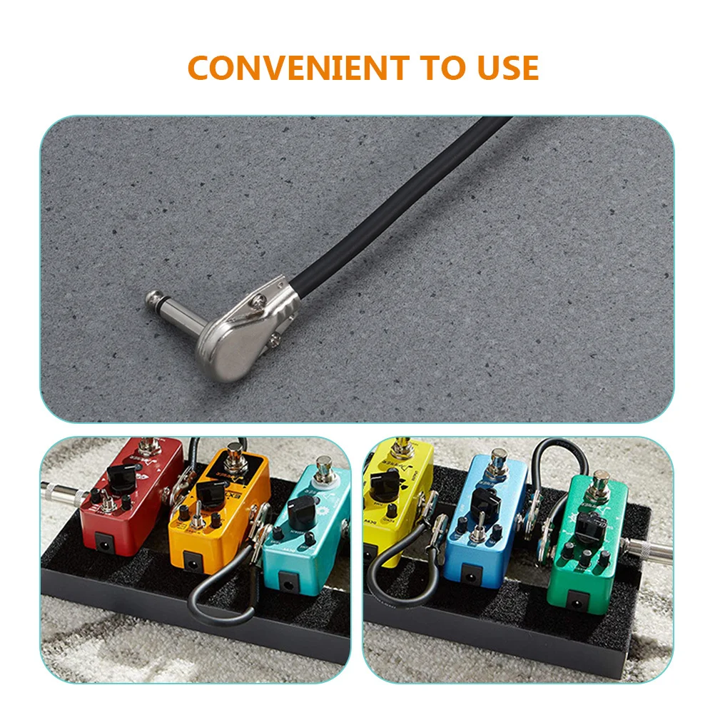 2 Cables de Conexión para Guitarra, Cables de Efectos para Guitarra Eléctrica Profesional con Cabeza Plana, Cable de Audio Ligero para Instrumentos Musicales