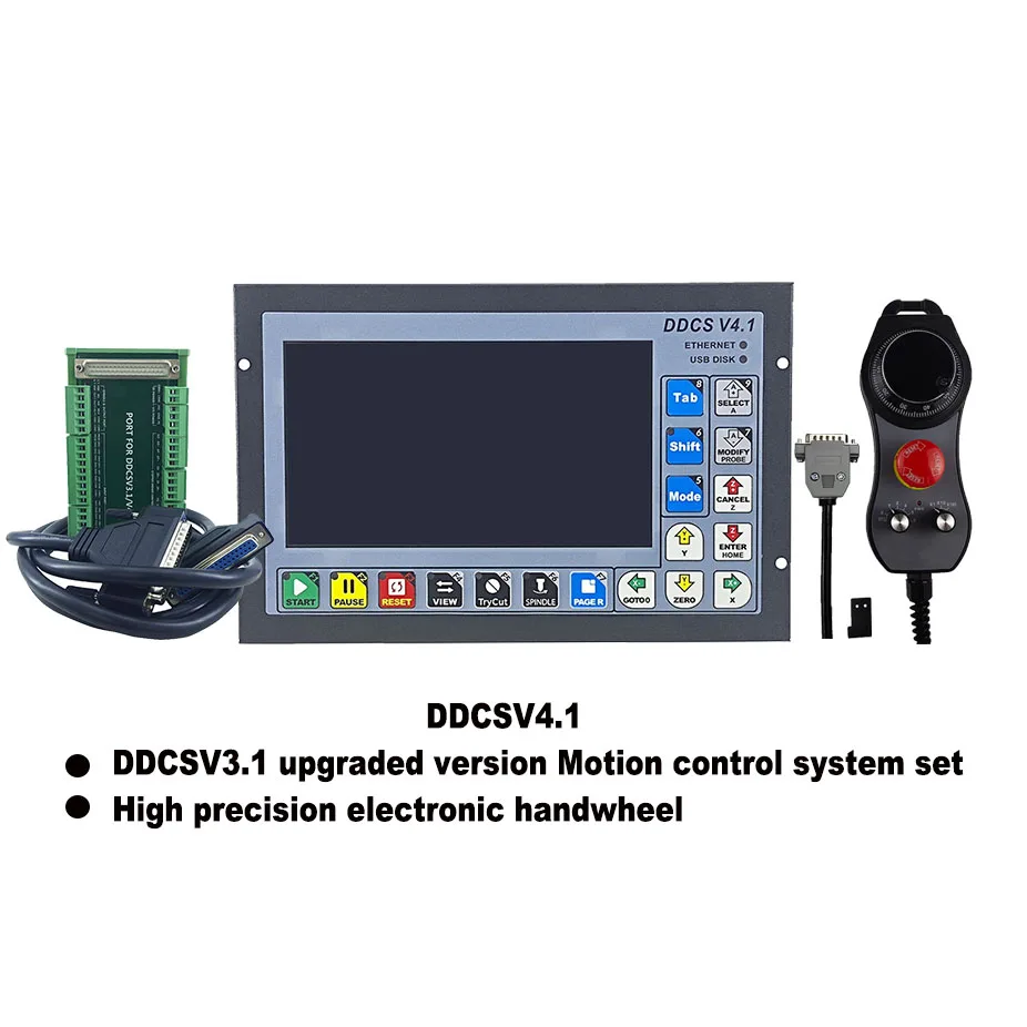 

DDCS V4.1 Standalone Motion Controller Offline Controller Support 3/4 Axis USB CNC Controller Interface Replace Mach3 with mpg