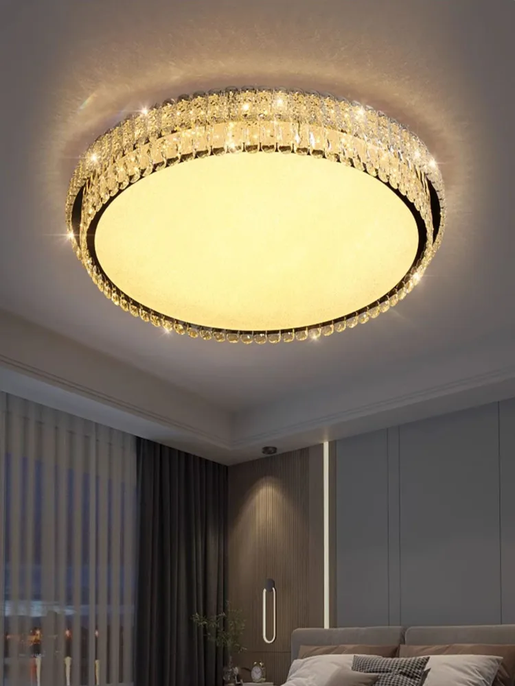 

Light luxury crystal ceiling light Nordic living room main light Modern minimalist bedroom light