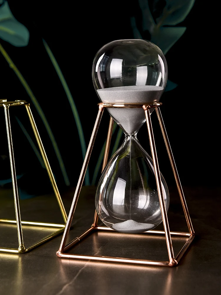 Metal Holder Hourglass 30 Minutes Sand Timer Glass Luxury Timing Hourglass Decoration Home Ornaments Sand Clock Home Decor Items