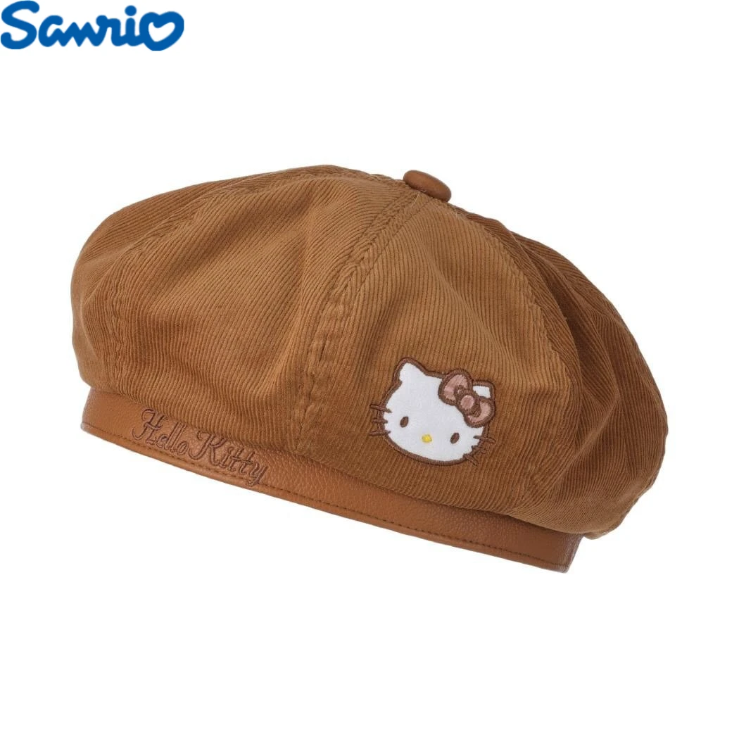 

Sanrio Hello Kitty French Retro Plaid Beret Hat for Women - Cute Kawaii Fashion Headwear, Autumn Winter Daily Birthday Gift