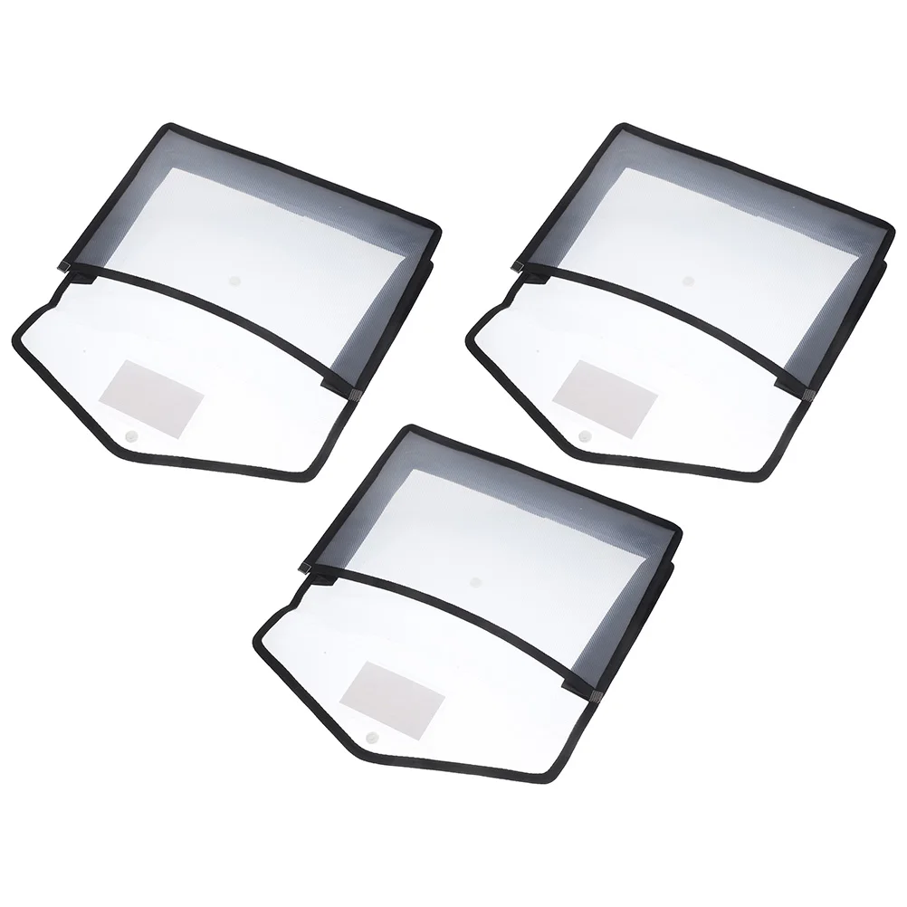 

3 Pcs Pocket Folder for Travel Waterproof File Bag Documents Organizer Pp Zipper Folders
