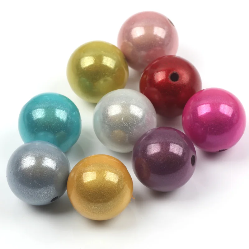 OlingArt 20mm 9Pcs Mixed Color 3D Illusion Miracle Acrylic Spacer Bead Bubblegum Fantasy DIY Choker Necklace Jewelry Making