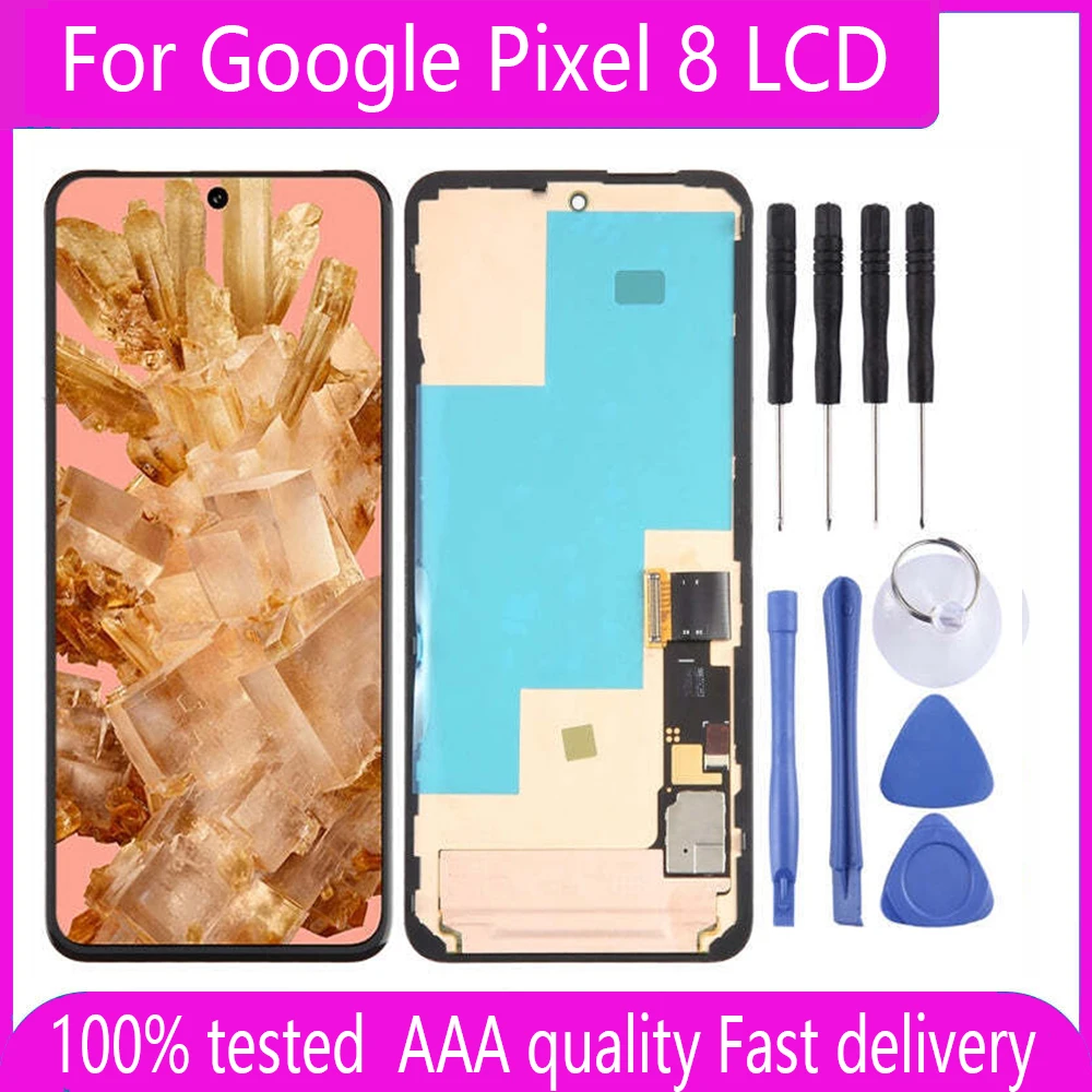 6.2”AMOLED For Google Pixel 8 LCD Display Touch Screen Digitizer Assembly Replacement For Google Pixel 8 LCD With Frame