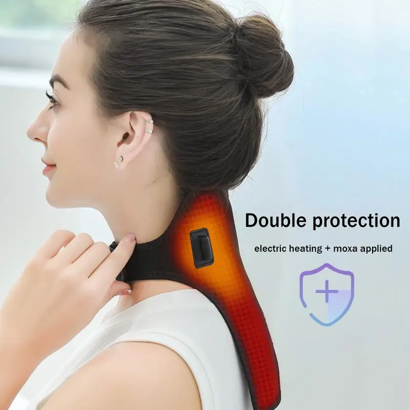 Ultra-Soft Electric Heating Pad For Neck And Shoulder Relief USB Charging Heated Neck Wrap Cordless Thermal Neck Brace