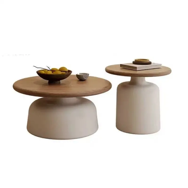 Stylish Apartment Coffee Table Living Room Center Table Minimalist Iron Round Desk for Small Apartment/Homestay Coffee Tables