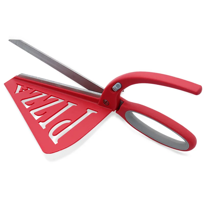 

Wholesale Stainless Steel Red Kitchen Scissors, Creative Home Pizza Scissors, Shovel Scissors Two-in-one Pizza Scissors