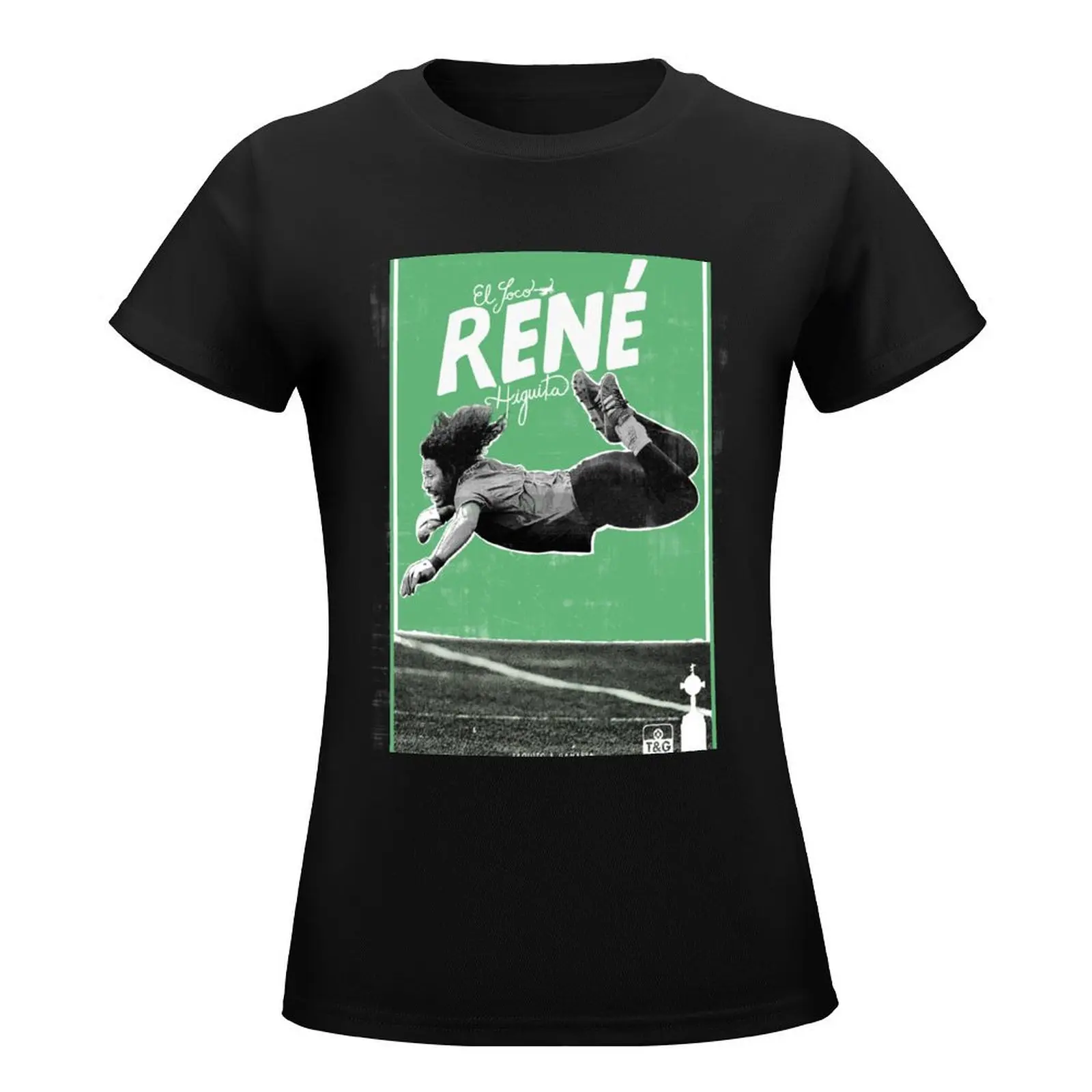 Rene Higuita T-Shirt vintage cute clothes white t-shirts for Women