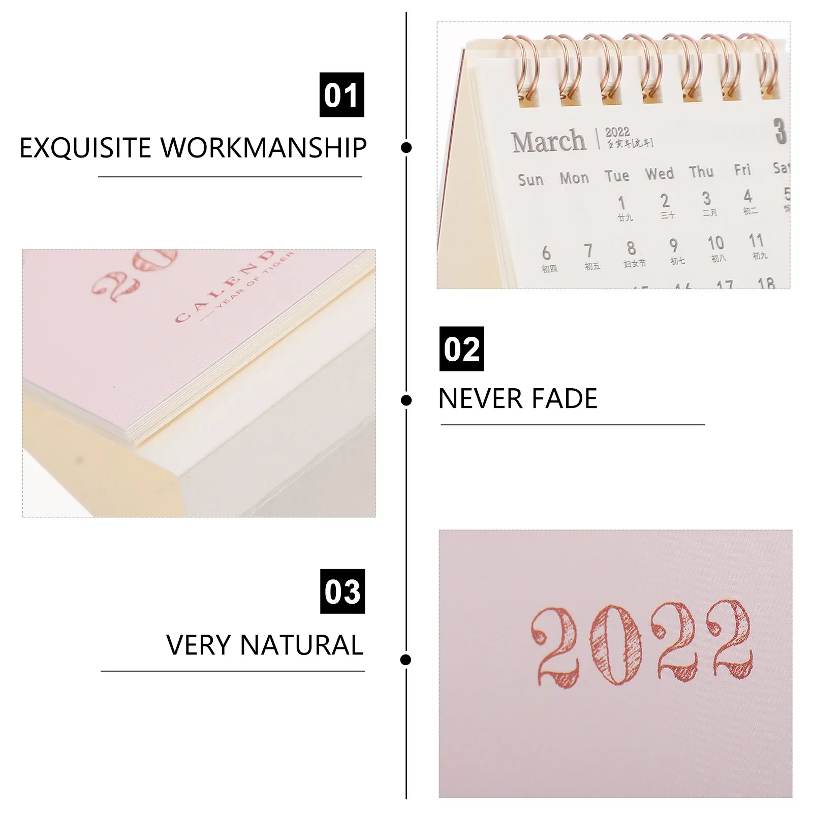 

5Pcs Mini Desk Calendar 2022 Foldable Paper Design Practical Home Office Meeting Classroom Decor Gifts Schedule
