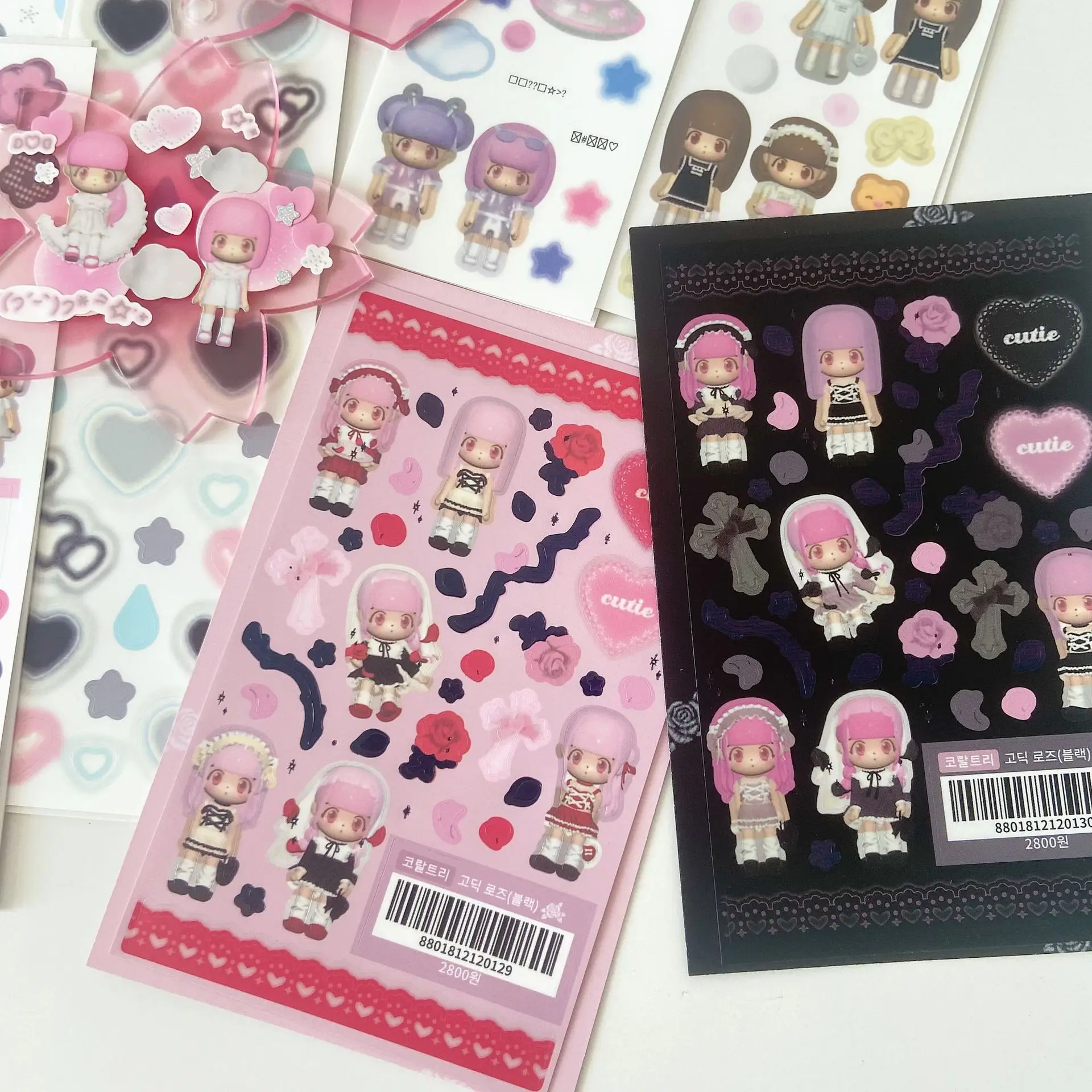SKYSONIC BOBO Coral Full Set Serie Dekorative Aufkleber Sweet Girl Sub Koreanische DIY Aufkleber Journal Junk Agenda Schreibwaren Suppl – Detail 33