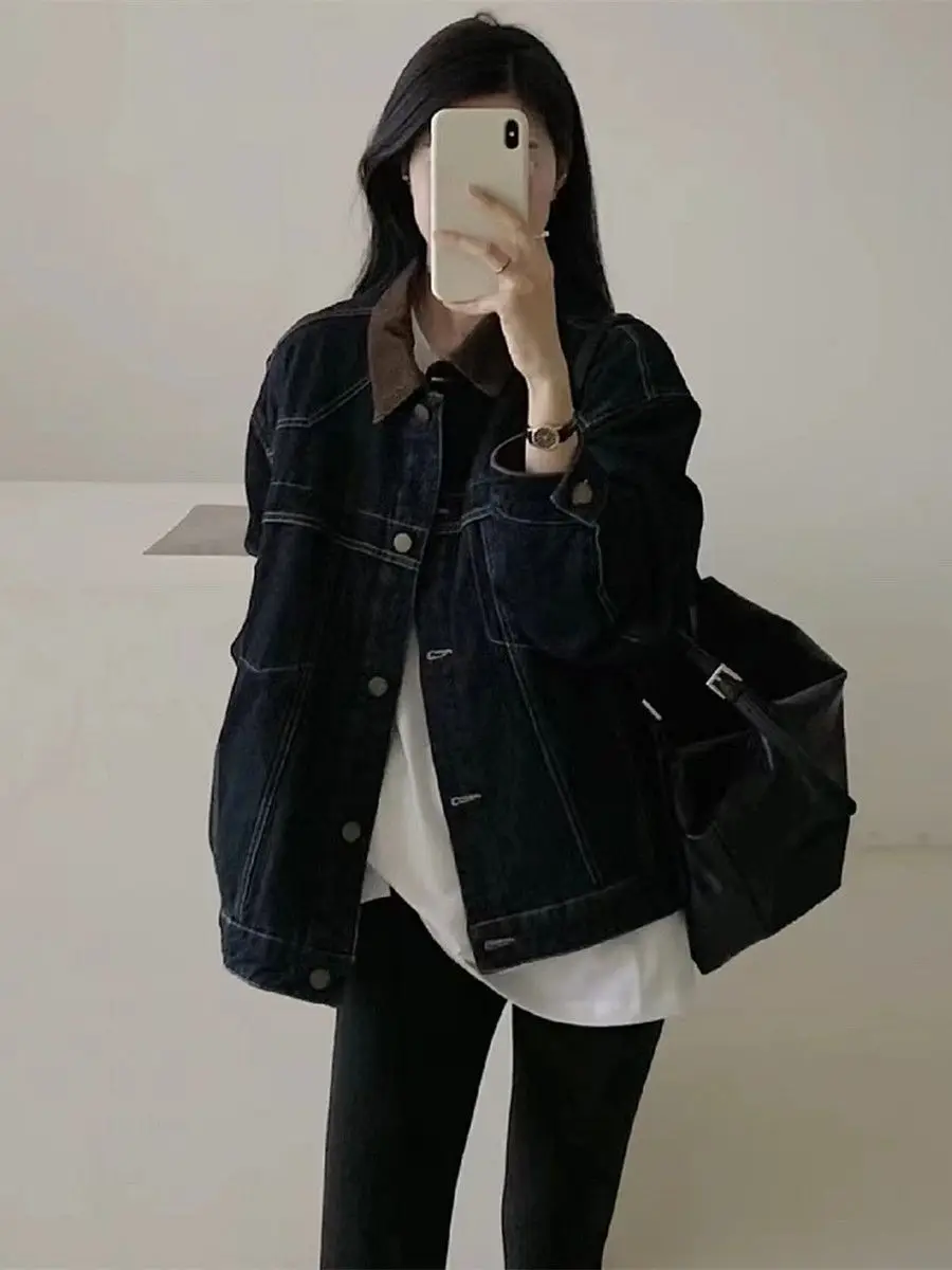 

Джинсовые пальто со стразами, женские меховые плюшевые женские зимние лоскутные стеганые пальто с капюшоном на шнурке, стимпанк, фанк, фестиваль, отдых