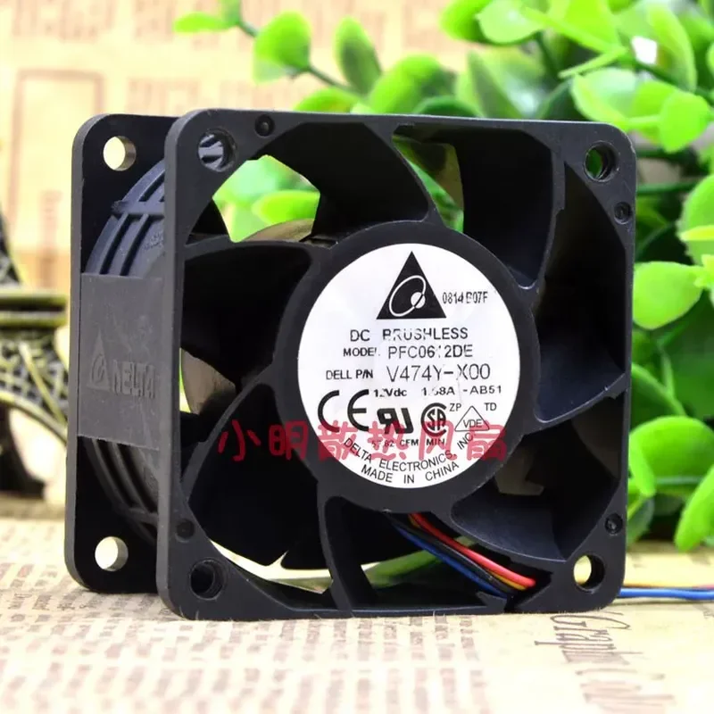 for Delta PFC0612DE 6038 12 V 1.68 A 6 cm High Speed Double Ball Bearing Cooling Fan