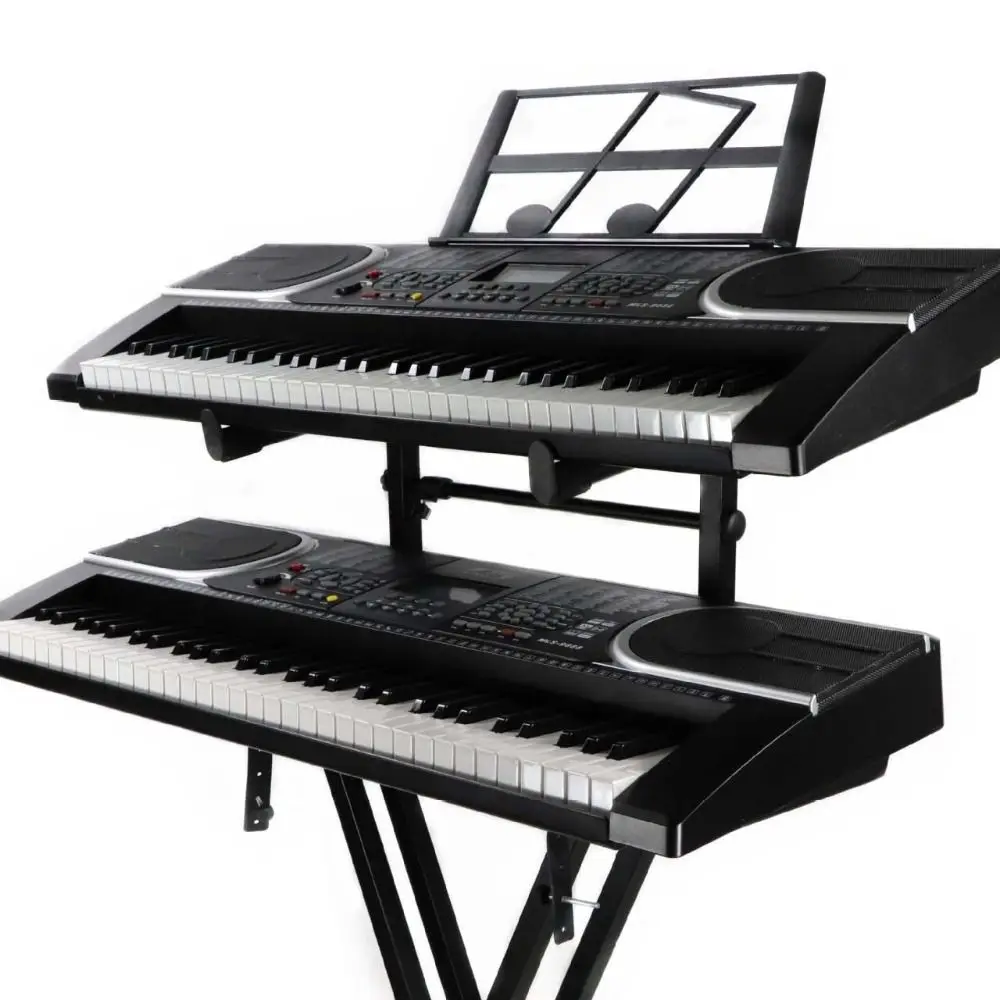 Rack Holder Electronic Piano Stand Adjustable Width Round Tube Electronic Piano Extension Adapter 42-75cm Metal