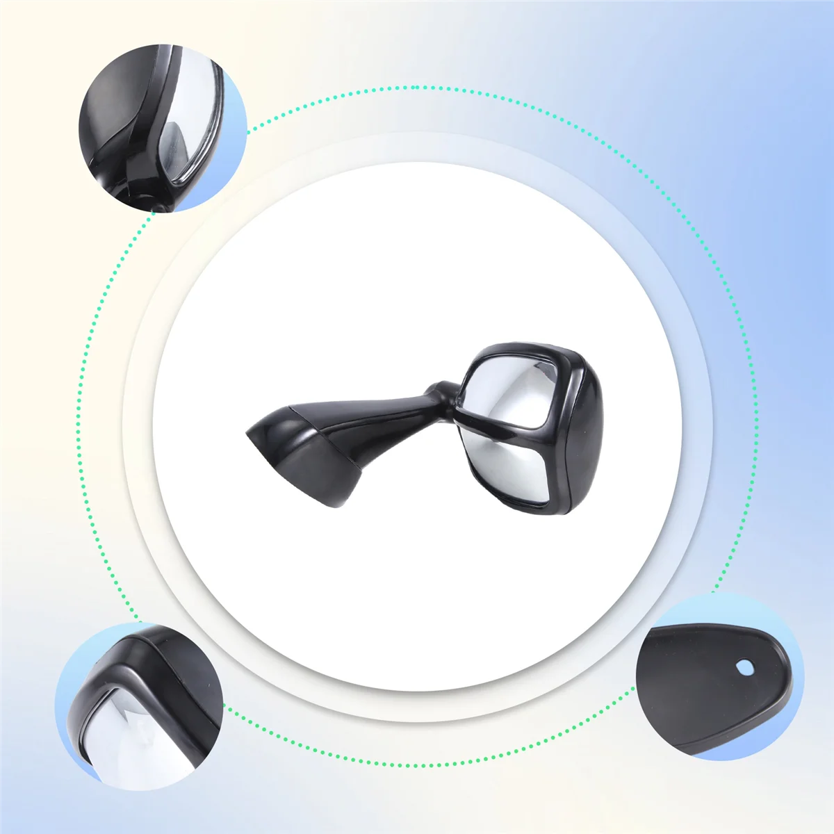 

N29R_RB Car Rear View Blind Spot Mirror Adjustable Wide Angle Head Cover