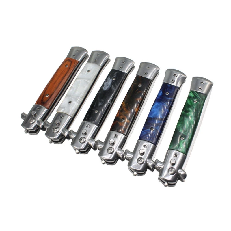 أمشاط أوتوماتيكية من الفولاذ المقاوم للصدأ ، فرش سكين قابلة للطي ، آلة تشذيب الشعر ، إكسسوارات جيب فراشة للرجال ، 1 * *