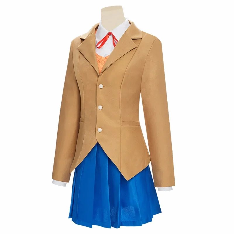 Anime Doki Doki Letterature Club Monika Cosplay Sayori Yuri Natsuki Costume Cosplay Ragazza della scuola Uniforme da donna