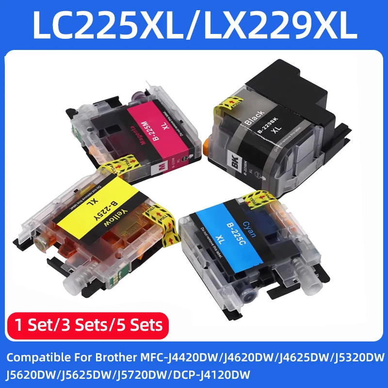 

Чернильный картридж LC225 LC229 LC229XL LC225XL, совместимый с Brother MFC-J4420DW J4620DW J4625DW J5320DW J5620DW J5720DW DCP-J4120DW