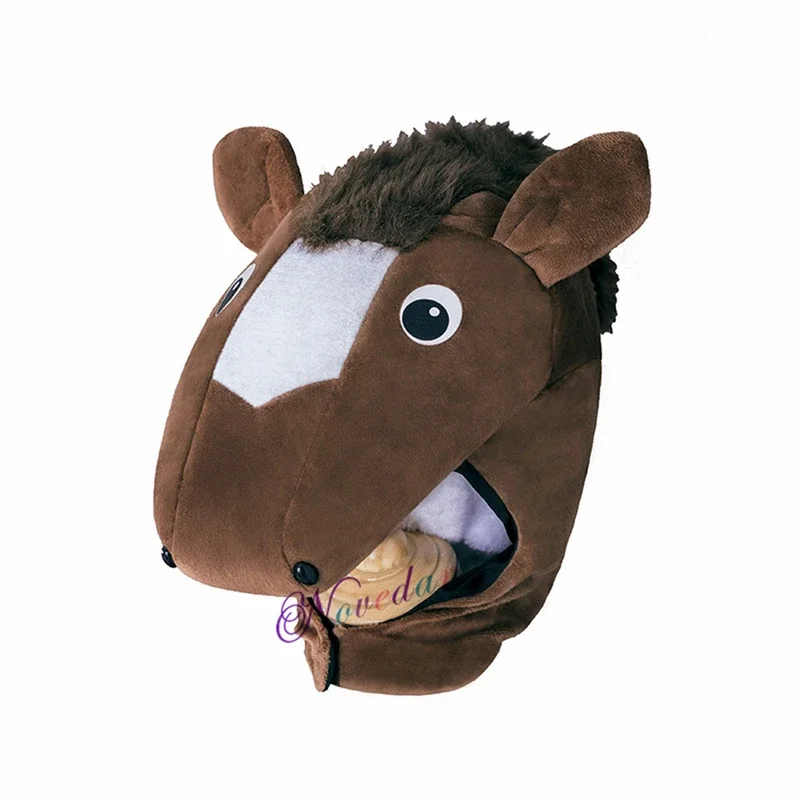 Disfraz de máscara de caballo marrón para niños y niñas, traje de fiesta de juegos de rol, Mono para niños, disfraz de Cosplay de animales de Halloween