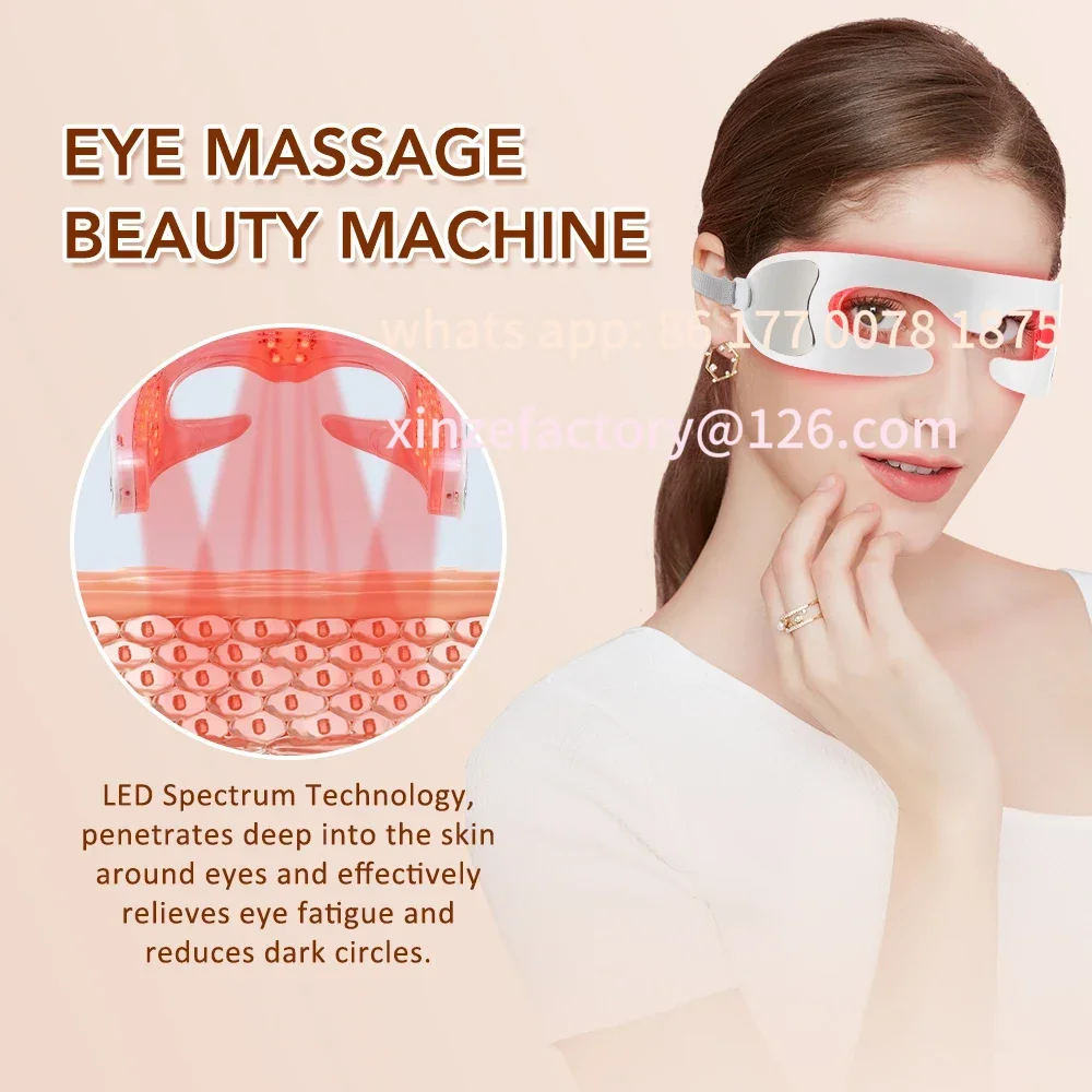 

Customizable 3D Vibration Eyes Massager LED Light Therapy Anti-Aging Eye Care Fatigue Relief Relaxation Relieve Dark Circle