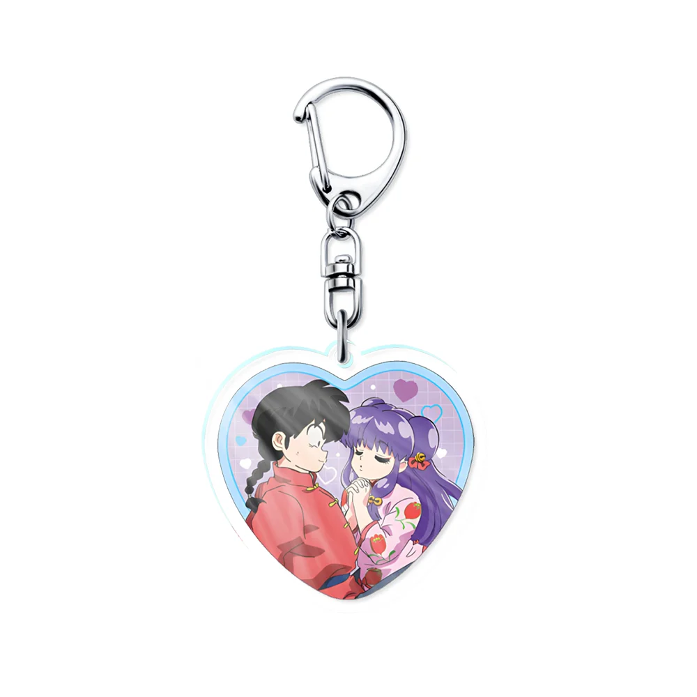 Anime Ranma 1/2 6cm Ranma Saotome Kasumi Tendou Kodachi Kunou Acrylic Key Cute Cartoon Schoolbag Pendant Display Collectibles