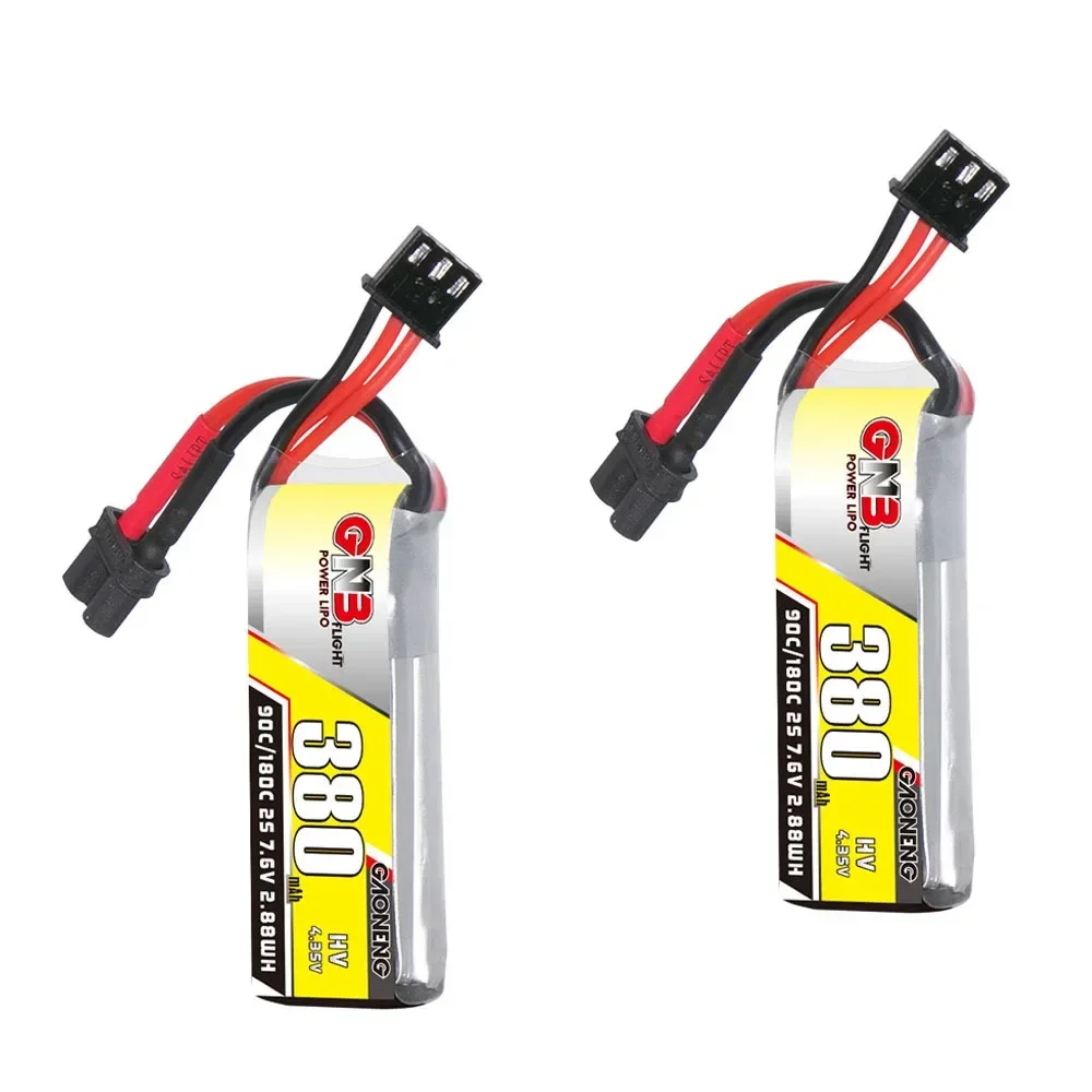 Batterie Lipo pour hélicoptère Beta75X RC, pièces de rechange pour importateur de course FPV, batterie HV 2s, mise à niveau 90c, 180c, GNB, 7.6V, 380mAh