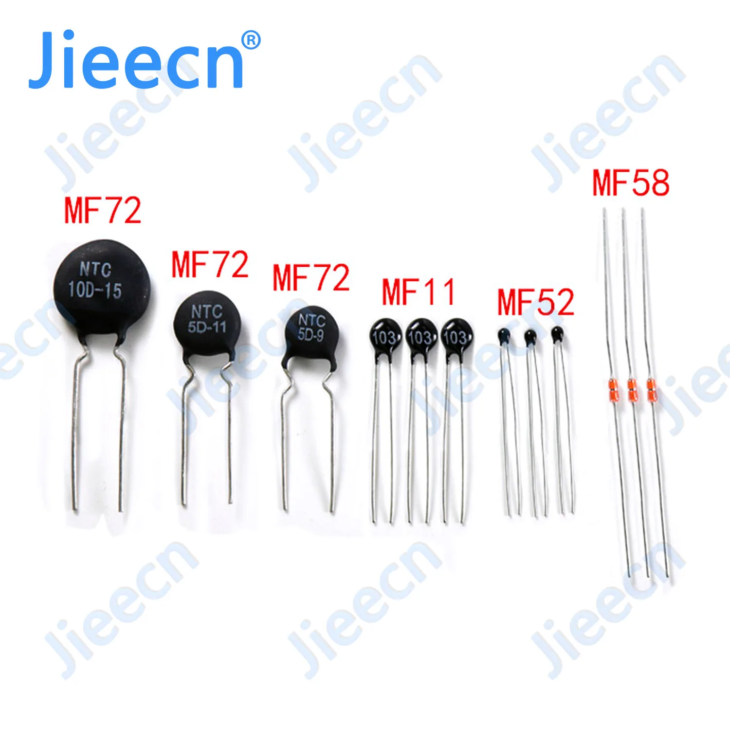 1000PCS Thermistor NTC 47R-150K MF11 47R 100R 150R 200R 300R 470R 500R 680R 820R 1K 2K 2.2K 3.3K 6.8K 10K 103 104 100K 150K OHM