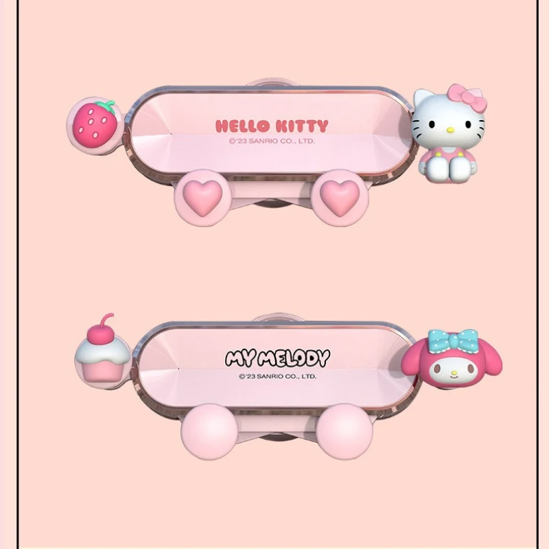 

Милый автомобильный держатель для телефона Sanrio Gravity: Куроми, Хелло Китти, Мелоди. Фиксированный кронштейн-подставка для девочек, крепление на воздуховод, для навигации.