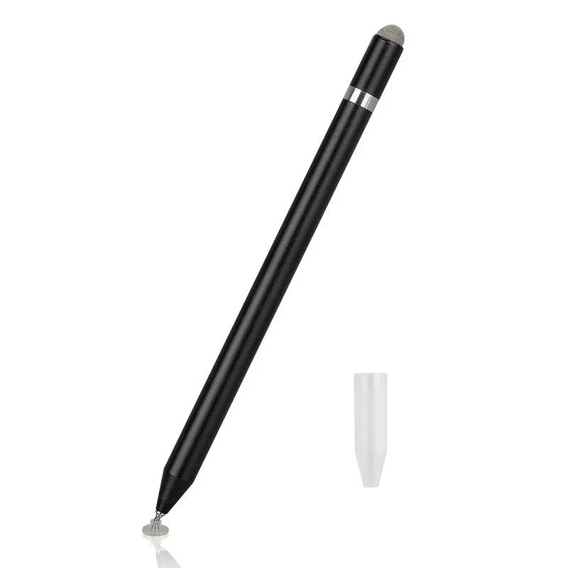 2 In 1 Universal Capacitive Stylus Touch Screen Pen with Conductive Sucker Microfiber Touch Head for Tablet PC Smart Phone